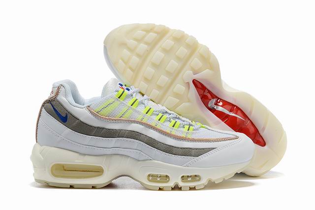 Nike Air Max 95 Men's Shoes White Grey Green-79